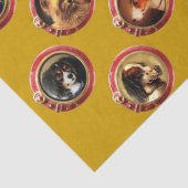 VICTORIAANS ENAMELS/MINIATURE DOG PORTRAITS Geel Tissuepapier (Detail)