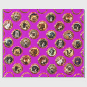 VICTORIAANS ENAMELS/MINIATURE DOG PORTRAITS, Paars Cadeaupapier (Vlak)
