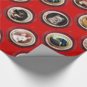 VICTORIAANS ENAMELS/MINIATURE DOG PORTRAITS, Rood Cadeaupapier (Hoek)