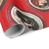 VICTORIAANS ENAMELS/MINIATURE DOG PORTRAITS, Rood Cadeaupapier (Rol Hoek)