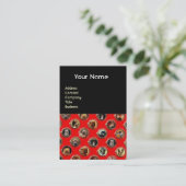 VICTORIAANS ENAMELS/MINIATURE DOG PORTRAITS, Rood Visitekaartje (Staand voorkant)