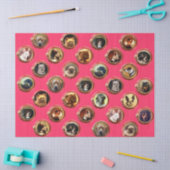 VICTORIAANS ENAMELS/MINIATURE DOG PORTRAITS Roze Tissuepapier (Craft)