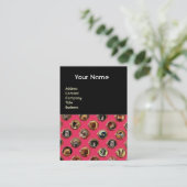 VICTORIAANS ENAMELS/MINIATURE DOG PORTRAITS, Roze Visitekaartje (Staand voorkant)