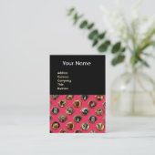 VICTORIAANS ENAMELS/MINIATURE DOG PORTRAITS, Roze Visitekaartje (Staand voorkant)