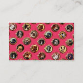 VICTORIAANS ENAMELS/MINIATURE DOG PORTRAITS, Roze Visitekaartje (Achterkant)
