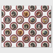 VICTORIAANS ENAMELS/MINIATURE DOG PORTRAITS, Wit Cadeaupapier (Vlak)