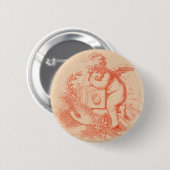 Victoriaans engel cupid-knop Ronde Button 5,7 Cm (Voorkant /achterkant)
