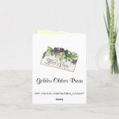 Victoriaans engel dank u kaart (Achterkant)