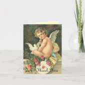 Victoriaans engel dank u kaart (Voorkant)