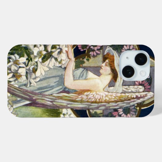 Victoriaans Engel en  Paaslelie Bloemen Case-Mate iPhone Case (Achterkant (horizontaal))