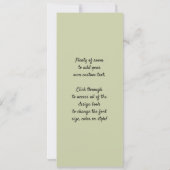 Victoriaans Engel en  Paaslelie Bloemen Kaart (Achterkant)