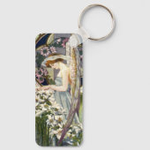 Victoriaans Engel en  Paaslelie Bloemen Sleutelhanger (Achterkant)