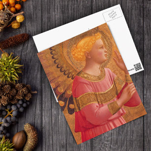 Victoriaans Engel in Roze Briefkaart