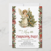  Victoriaans Engel met Kerstboom Kaart (Voorkant)