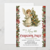  Victoriaans Engel met Kerstboom Kaart (Voorkant / Achterkant)