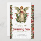  Victoriaans Engel met Kerstkrans Kaart (Voorkant / Achterkant)