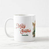  Victoriaans engel met rode hulstbessen Koffiemok (Links)