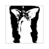 Victoriaans Engel met vleugels & Ster, Mooie Vrouw Rubberstempel (Afrduk)