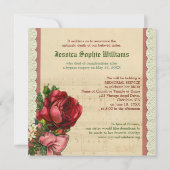 Victoriaans Engel Moon Roos Memorial Death Aankondiging (Achterkant)