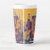 VICTORIAANS ENGELAND GEBouw Latte Mok (Voorkant)