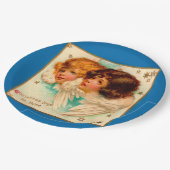 Victoriaans engelen kerstavond zijn van plan papieren bordje (Gekanteld)