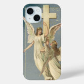 Victoriaans engelen met een kruis, Pasen Case-Mate iPhone Case (Achterkant)