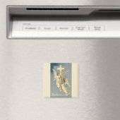 Victoriaans engelen met een kruis, Pasen Magneet (Insitu (Vaatwasser))