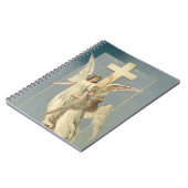 Victoriaans engelen met een kruis,  Pasen Notitieboek (Linkerzijde)