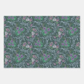 Victoriaans Engels Garden Mix  Paars Ivy Inpakpapier Vel (Voorkant 3)