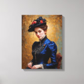 Victoriaans Engels Lady Portrait Painting Canvas Afdruk (Voorkant)