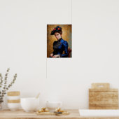 Victoriaans Engels Lady Portrait Painting Poster (Keuken)