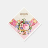 Victoriaans Engels Roos Garden Party servetten (Hoek)