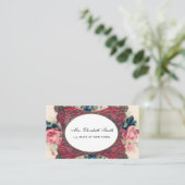  Victoriaans engelse florische roestkalk Contactkaartje (Staand voorkant)