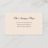  Victoriaans engelse florische roestkalk Contactkaartje (Achterkant)