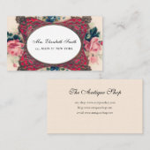  Victoriaans engelse florische roestkalk Contactkaartje (Voorkant / Achterkant)