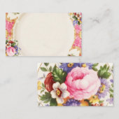 Victoriaans Engelse Roos High Tea Party Place Card Plaatskaartje (Voorkant / Achterkant)