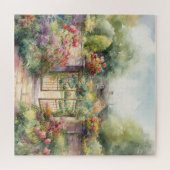 Victoriaans Engelse tuin Legpuzzel (Horizontaal)