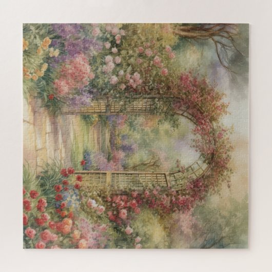 Victoriaans Engelse tuin Legpuzzel (Horizontaal)