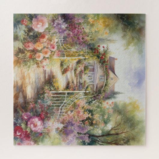 Victoriaans Engelse tuin Legpuzzel (Horizontaal)