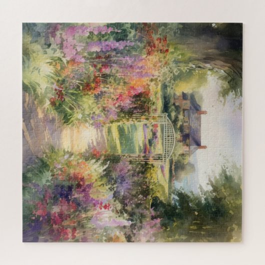 Victoriaans Engelse tuin Legpuzzel (Horizontaal)