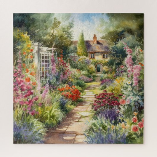 Victoriaans Engelse tuin Legpuzzel (Verticaal)