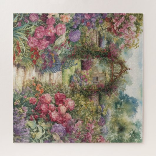 Victoriaans Engelse tuin Legpuzzel (Horizontaal)