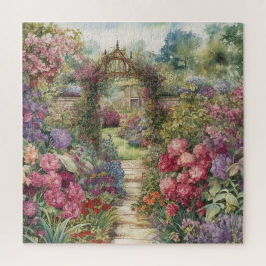 Victoriaans Engelse tuin Legpuzzel (Verticaal)