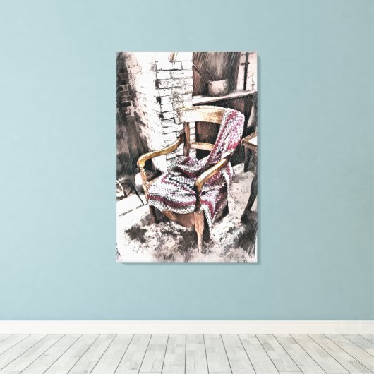 VICTORIAANS ENGLAND CANVAS AFDRUK (Insitu (Houten vloer))