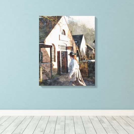 VICTORIAANS ENGLAND CANVAS AFDRUK (Insitu (Houten vloer))