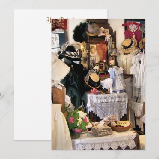 VICTORIAANS ENGLAND-INVITATIE (Voorkant / Achterkant)