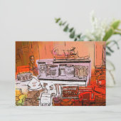 VICTORIAANS ENGLAND-INVITATIE (Staand voorkant)