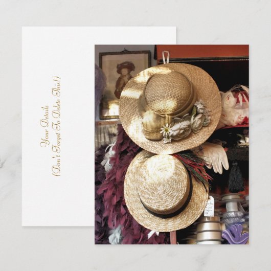 VICTORIAANS ENGLAND-INVITATIE (Voorkant / Achterkant)