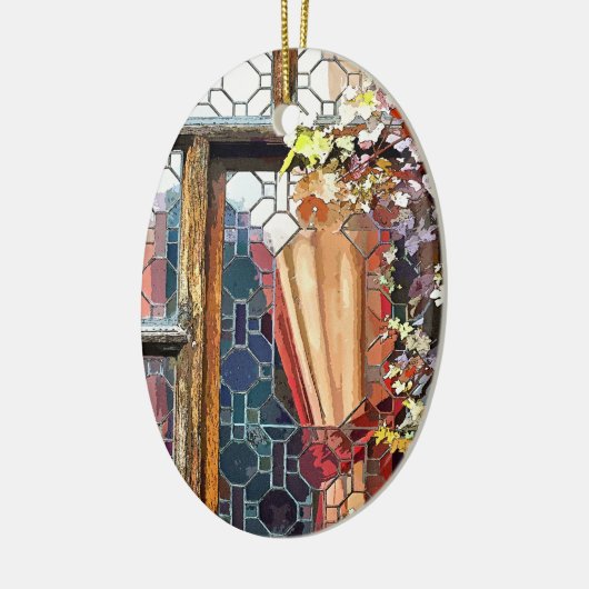 VICTORIAANS ENGLAND KERAMISCH ORNAMENT (Links)