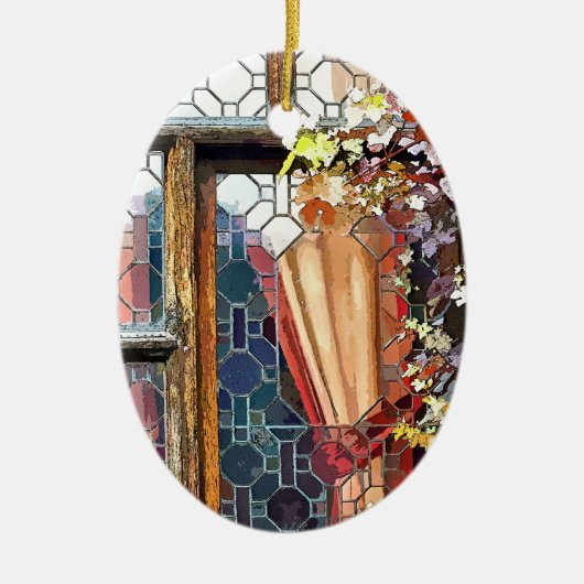 VICTORIAANS ENGLAND KERAMISCH ORNAMENT (Voorkant)